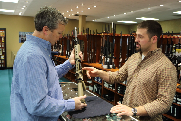 Gun purchase at gun shop