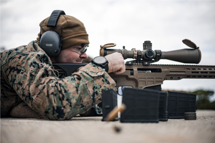 U.S. Marines fire the MK-22 Advanced Sniper Rifle