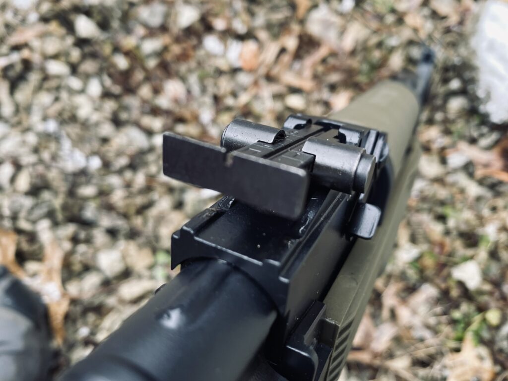 PSA GF3 AK-47 rear leaf sight