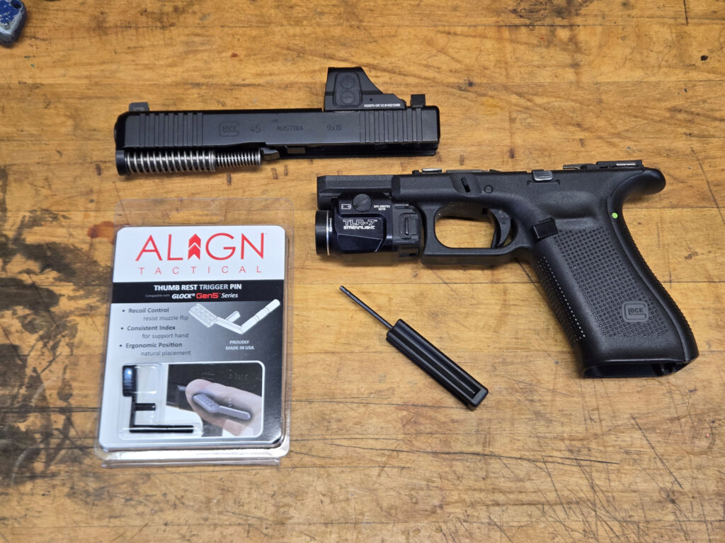 Align Tactical Thumb Rest Trigger Pin installation