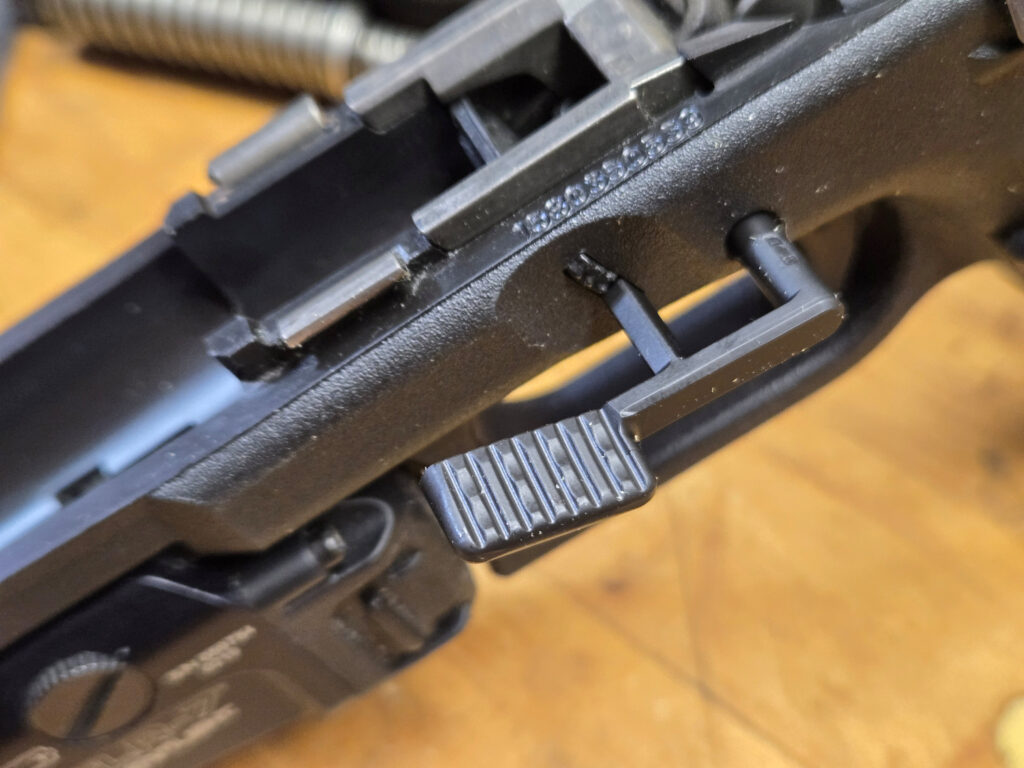 Align Tactical Thumb Rest Trigger Pin installation