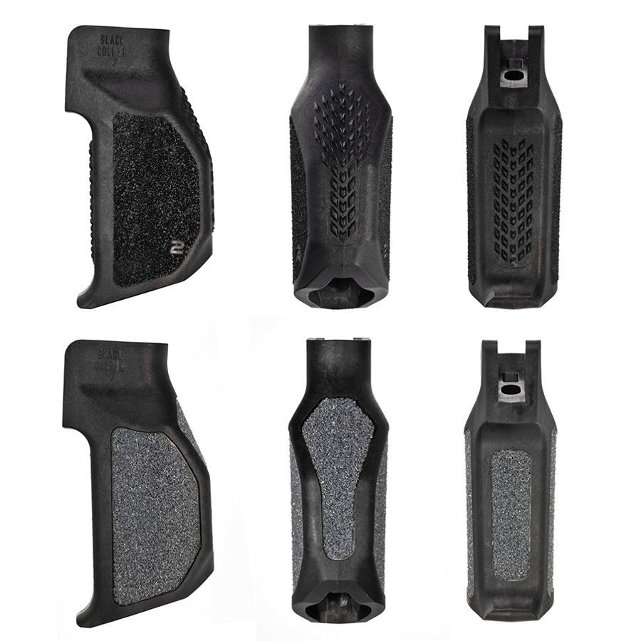 Black Collar Arms Gen2 Priapus AR grip with tungsten-infused polymer construction