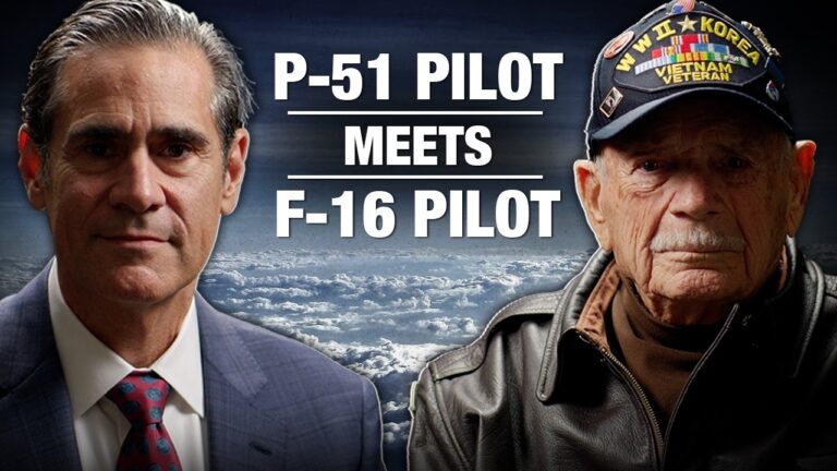 WWII P-51 Fighter Pilot Meets F-16 Fighter Pilot | Joe Peterburs & Marc Sasseville