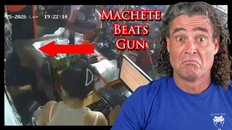 Armed Robber Takes A MACHETE To The DOME | Active Self Protection